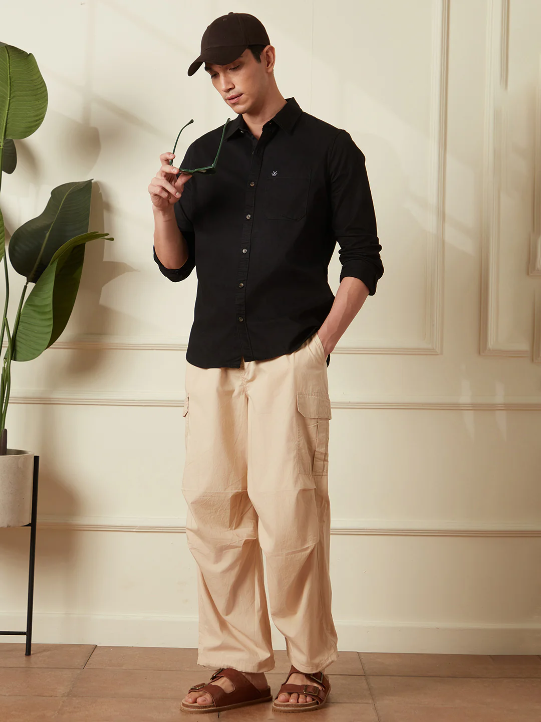 Classic Pure Cotton Shirt | Black - Image 2
