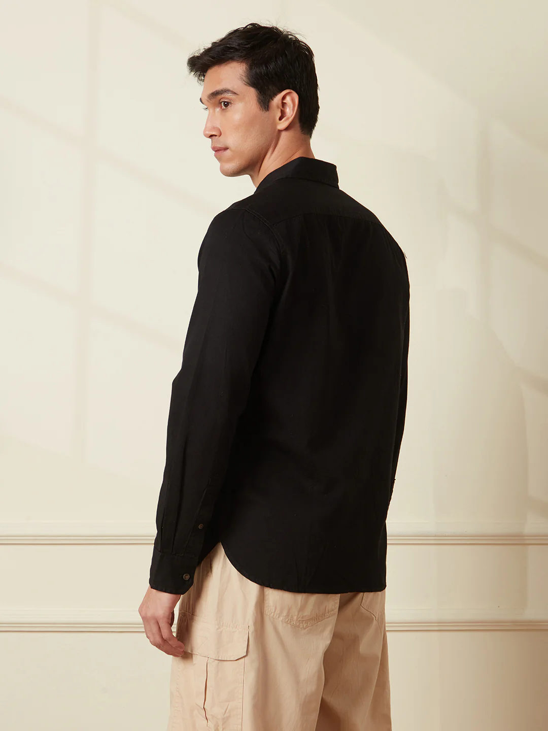 Classic Pure Cotton Shirt | Black - Image 3