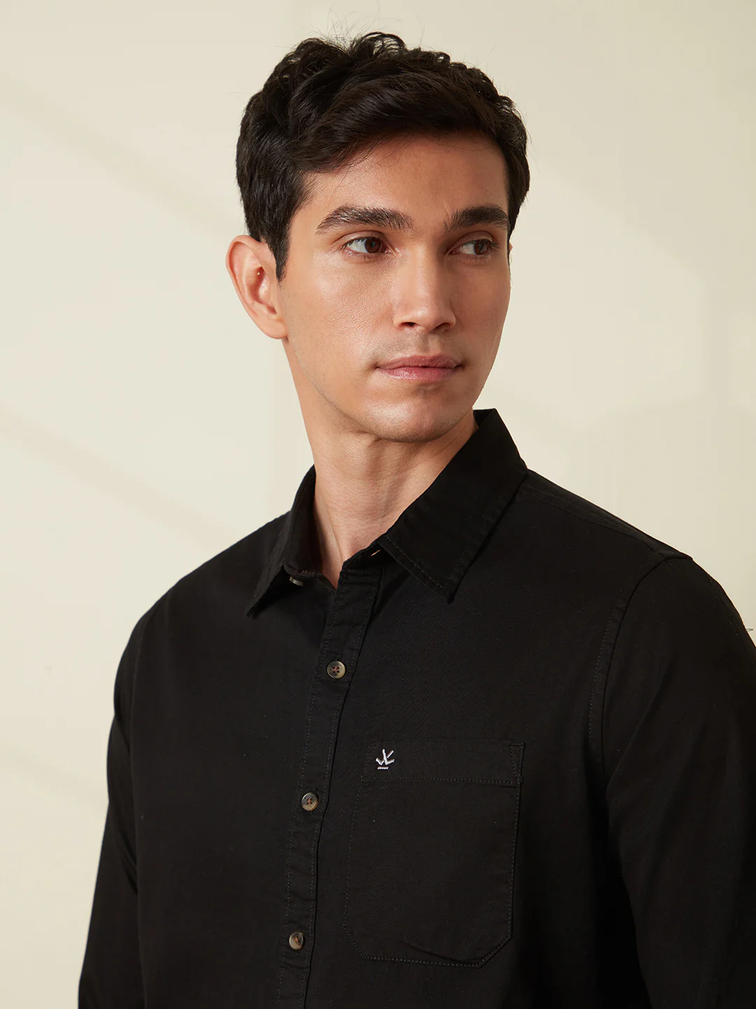 Classic Pure Cotton Shirt | Black - Image 5