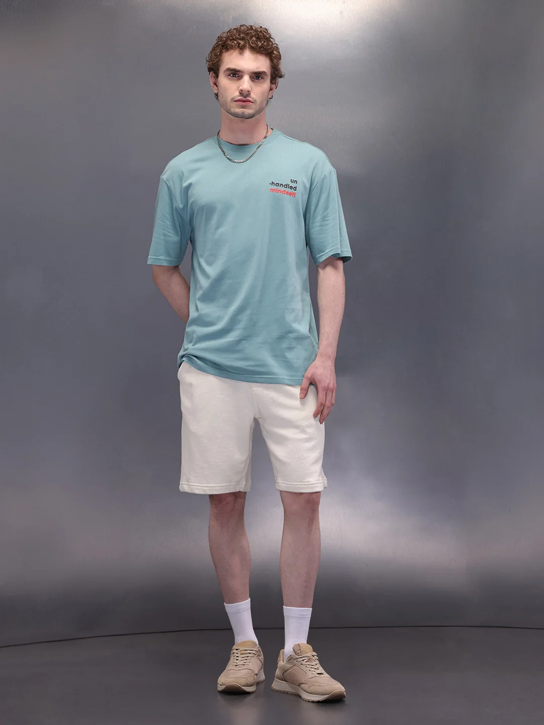 Back Printed Oversized T-Shirt | Green - Image 4