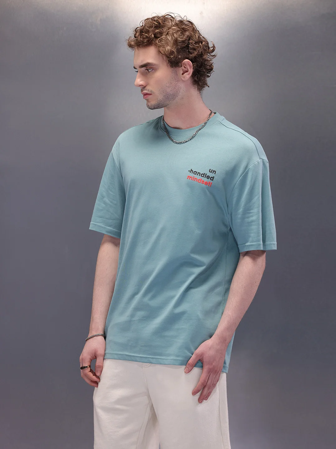 Back Printed Oversized T-Shirt | Green - Image 6