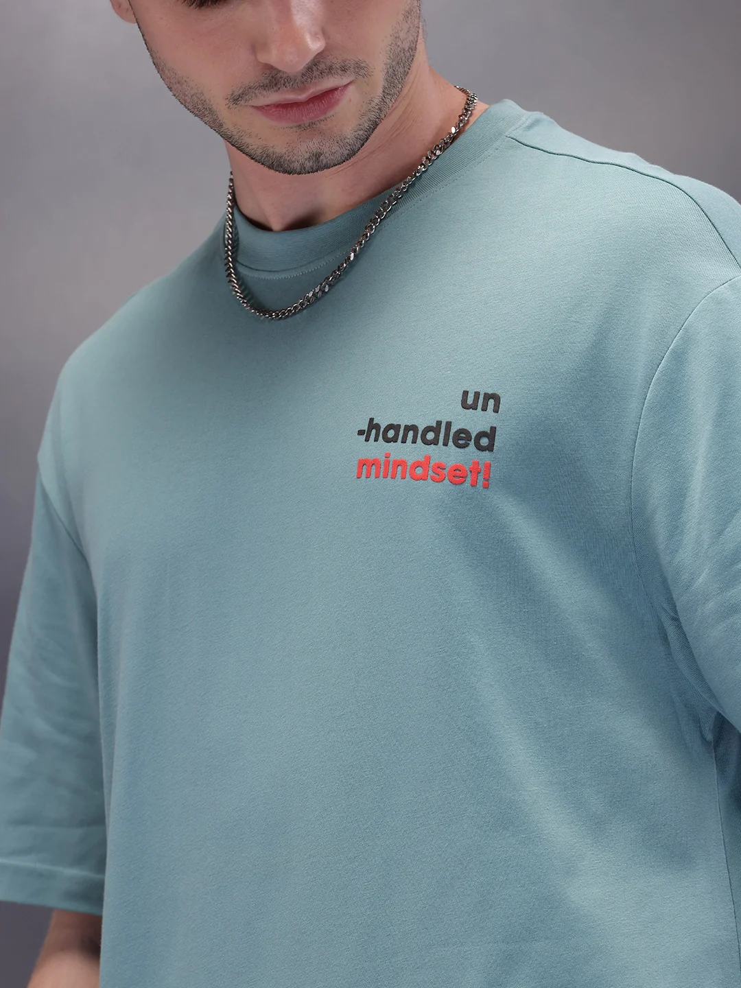 Back Printed Oversized T-Shirt | Green - Image 7