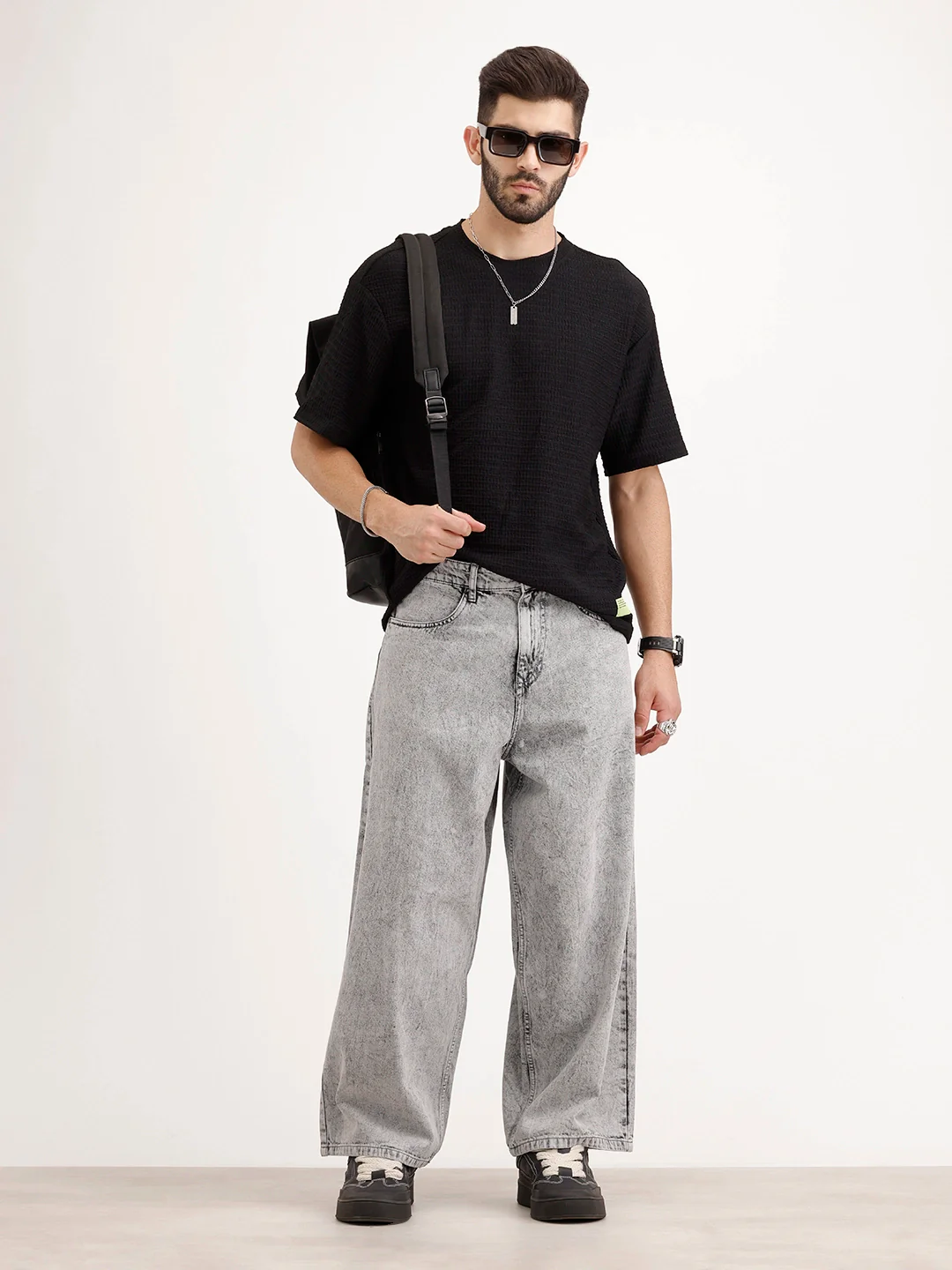 Baggy Fit Denim Jeans| Grey - Image 2