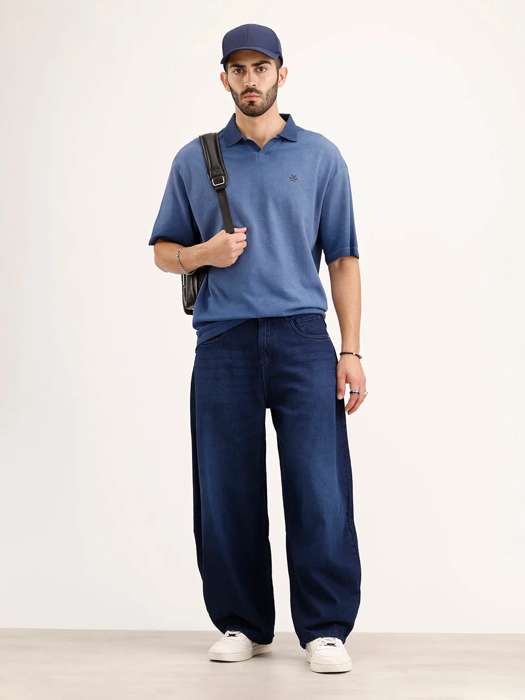 Balloon Fit Denim Jeans | Dark Blue - Image 2