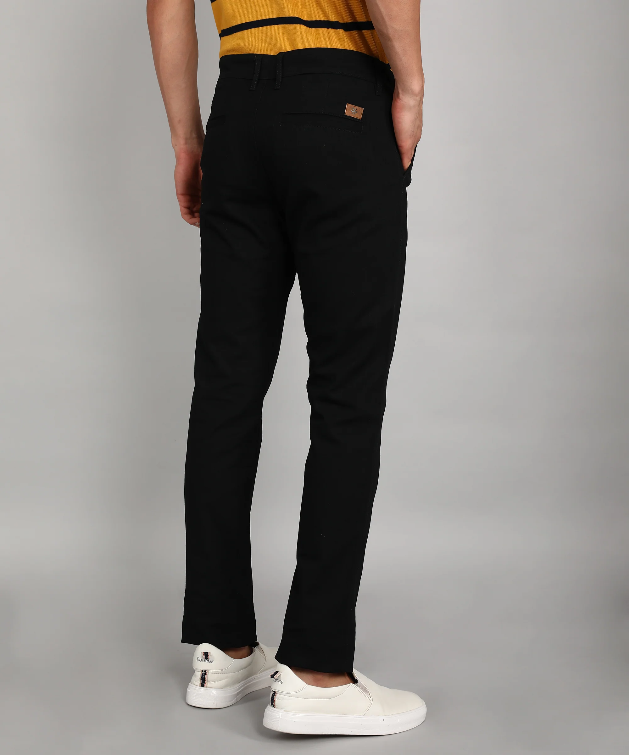 Basic Black Chino Trouser - Image 3
