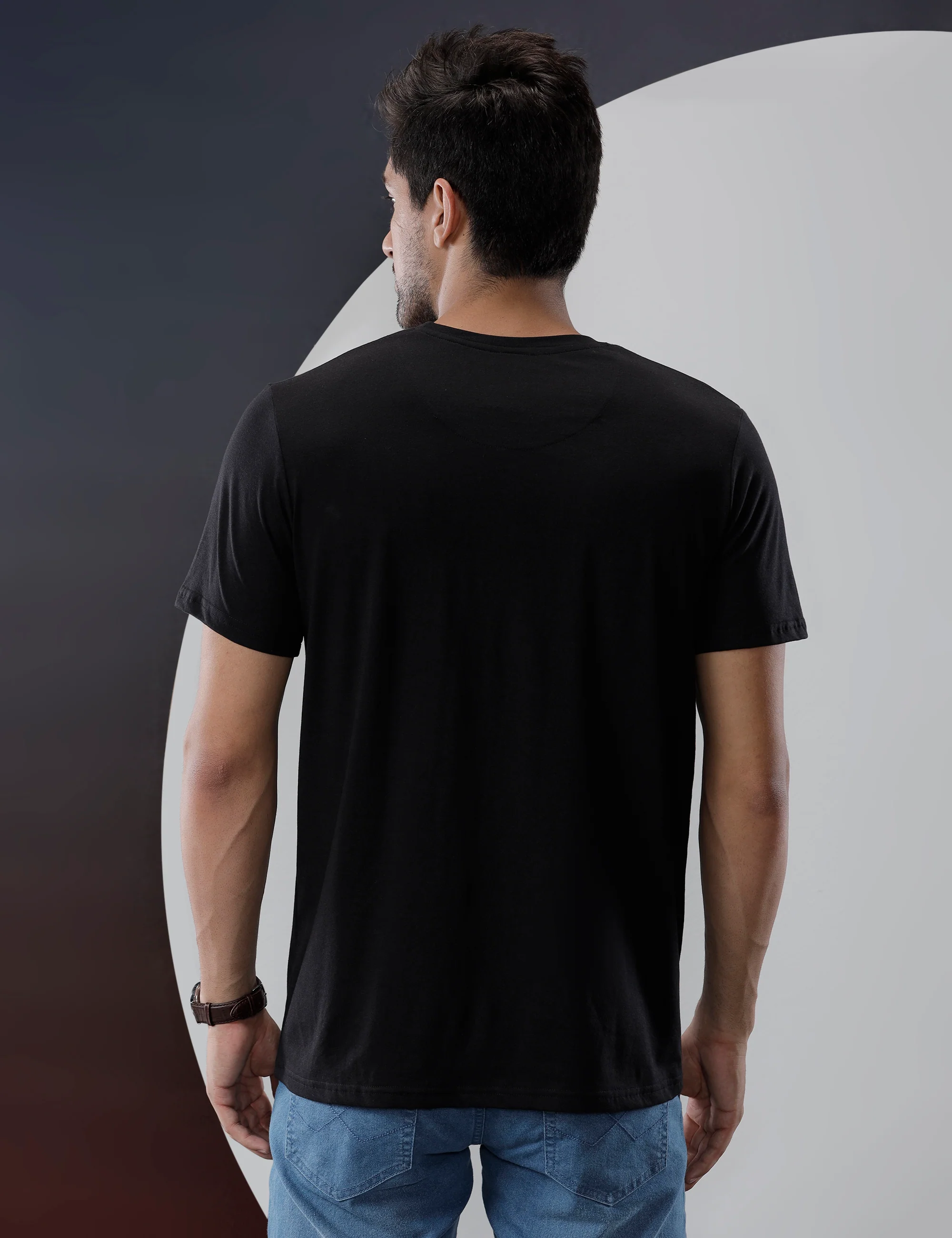 Basic Black Circles Graphic T-Shirt - Image 5