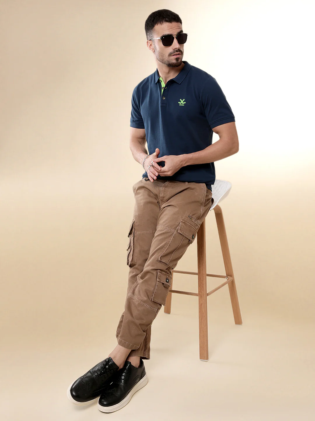 Basic Blue Pop Polo T-Shirt - Image 2