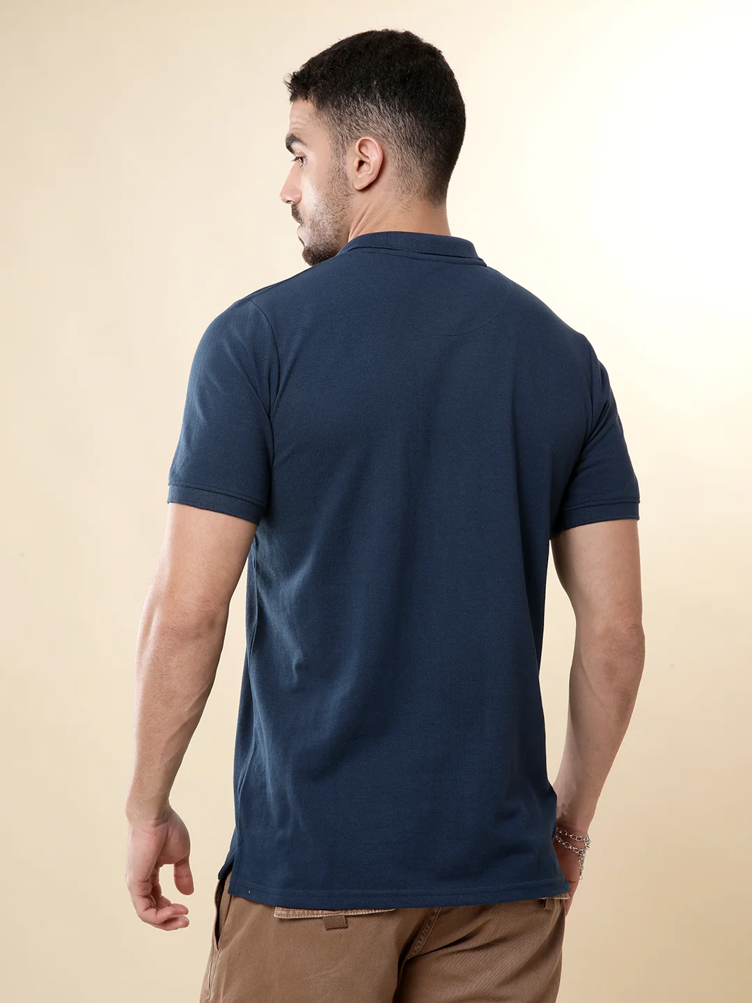 Basic Blue Pop Polo T-Shirt - Image 3