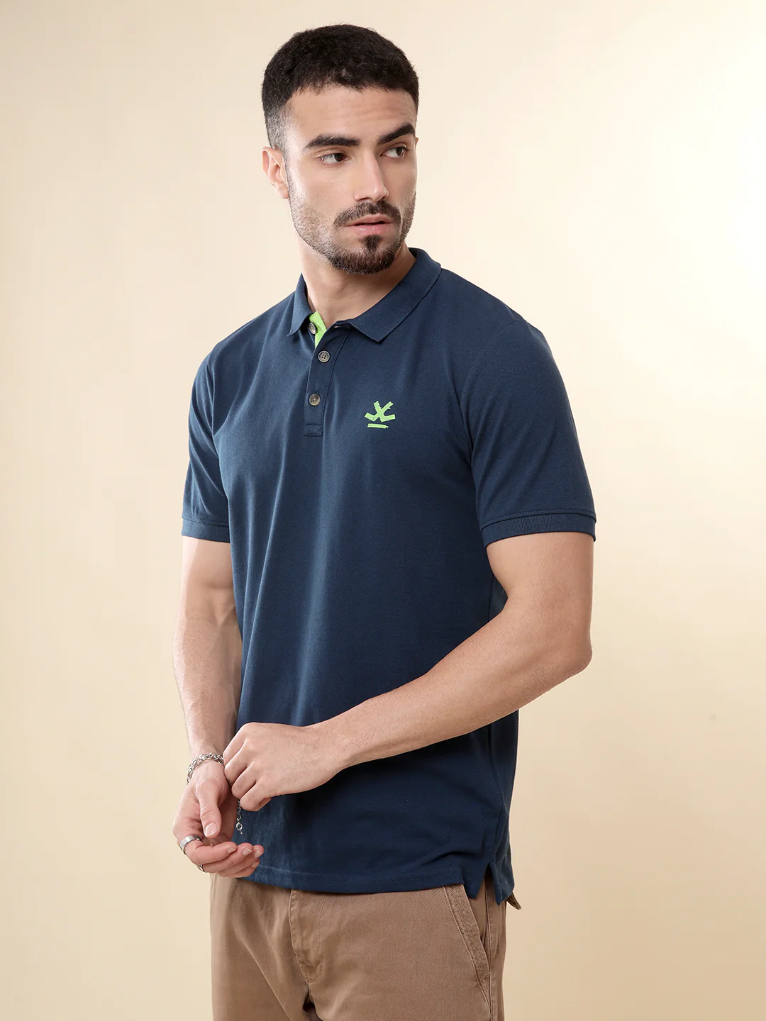 Basic Blue Pop Polo T-Shirt - Image 4