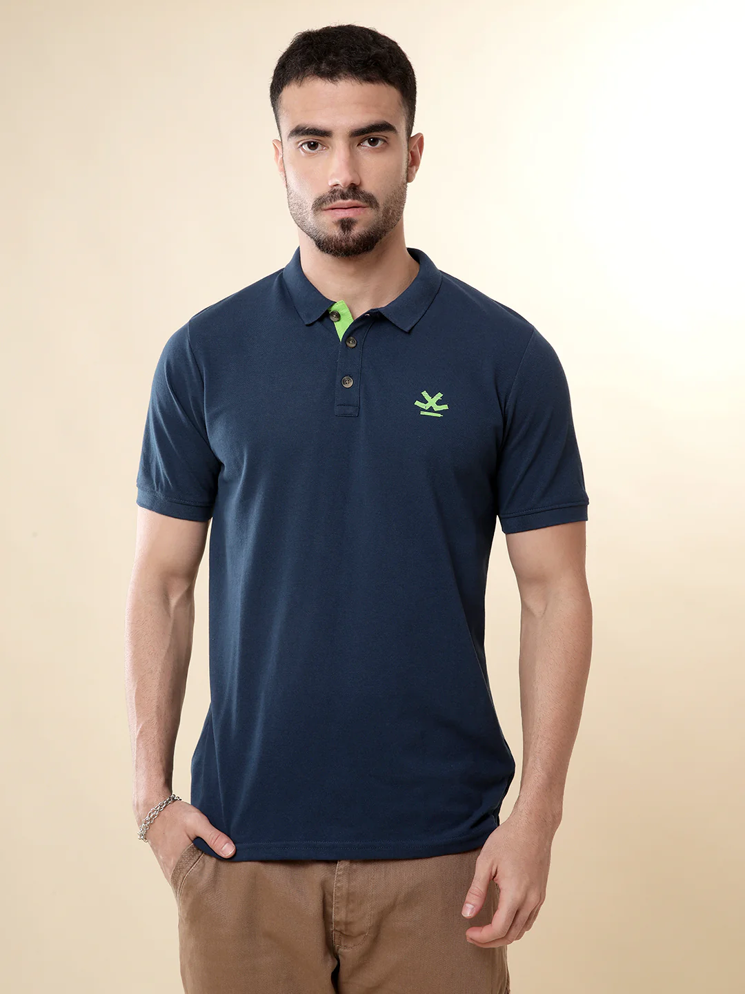 Basic Blue Pop Polo T-Shirt - Image 6