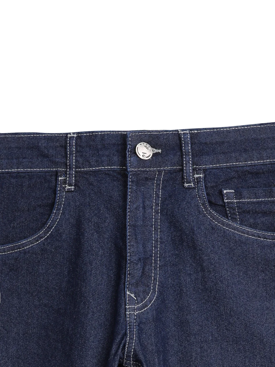 Basic Dark Blue Slim Fit Jeans - Image 9