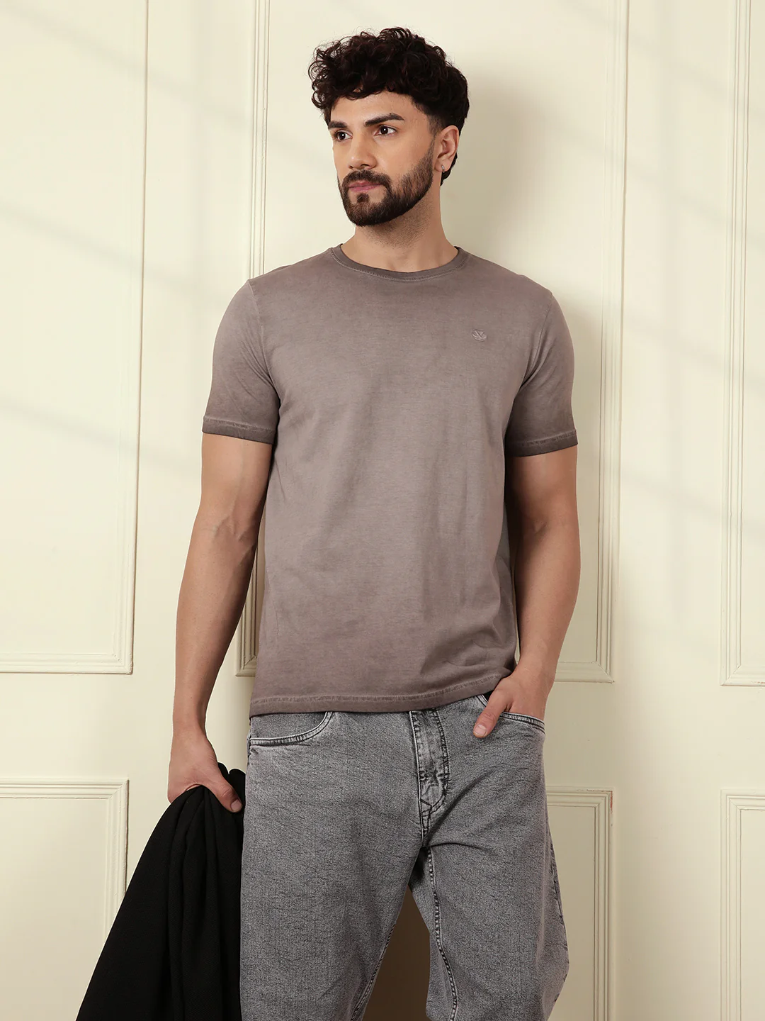 Washed Slim Fit T-Shirt | Brown - Image 4