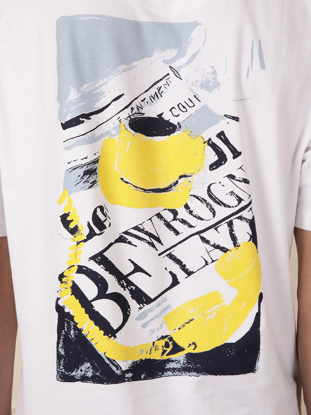 Be Lazy White Oversized T-Shirt - Image 6