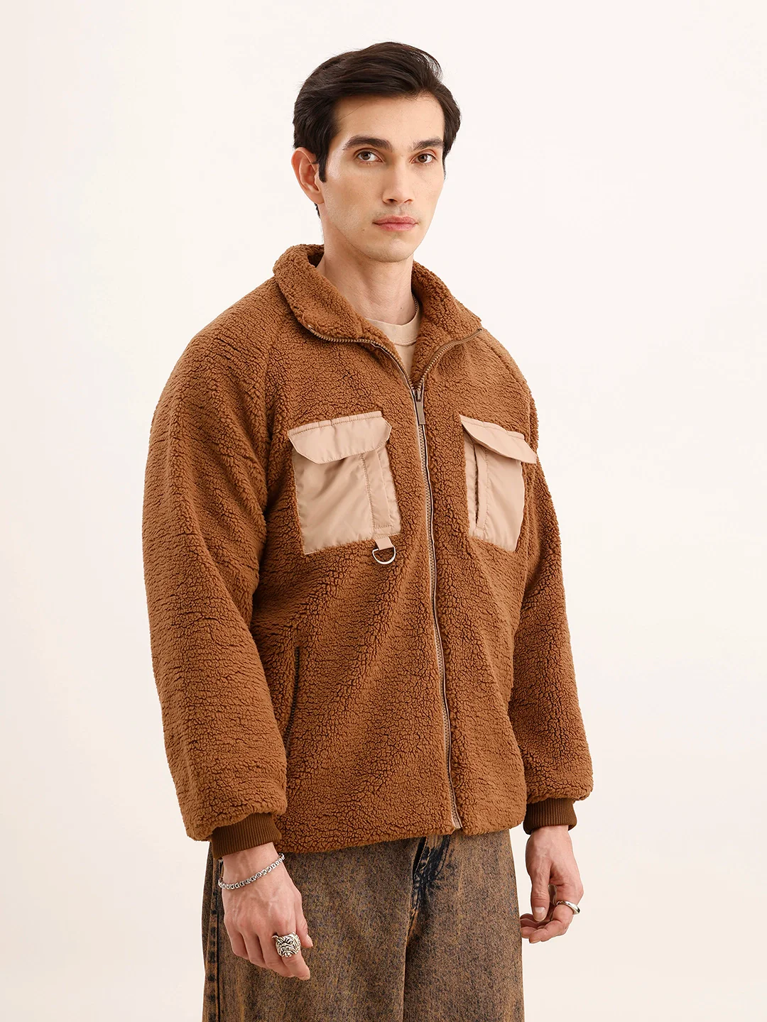 Bearcoat Warm Sherpa Jacket | Brown - Image 4