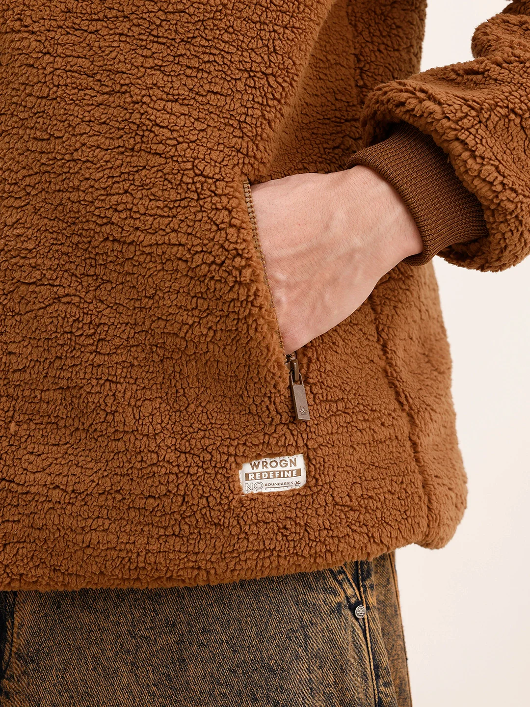 Bearcoat Warm Sherpa Jacket | Brown - Image 6