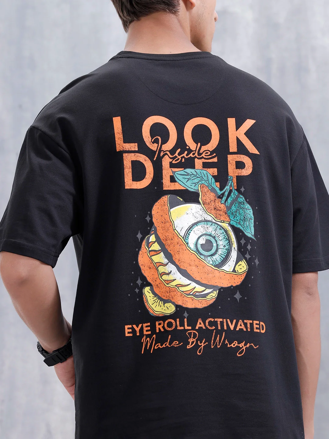 Bizarre Elements Inspired Oversized Back Print T-Shirt | Black - Image 8