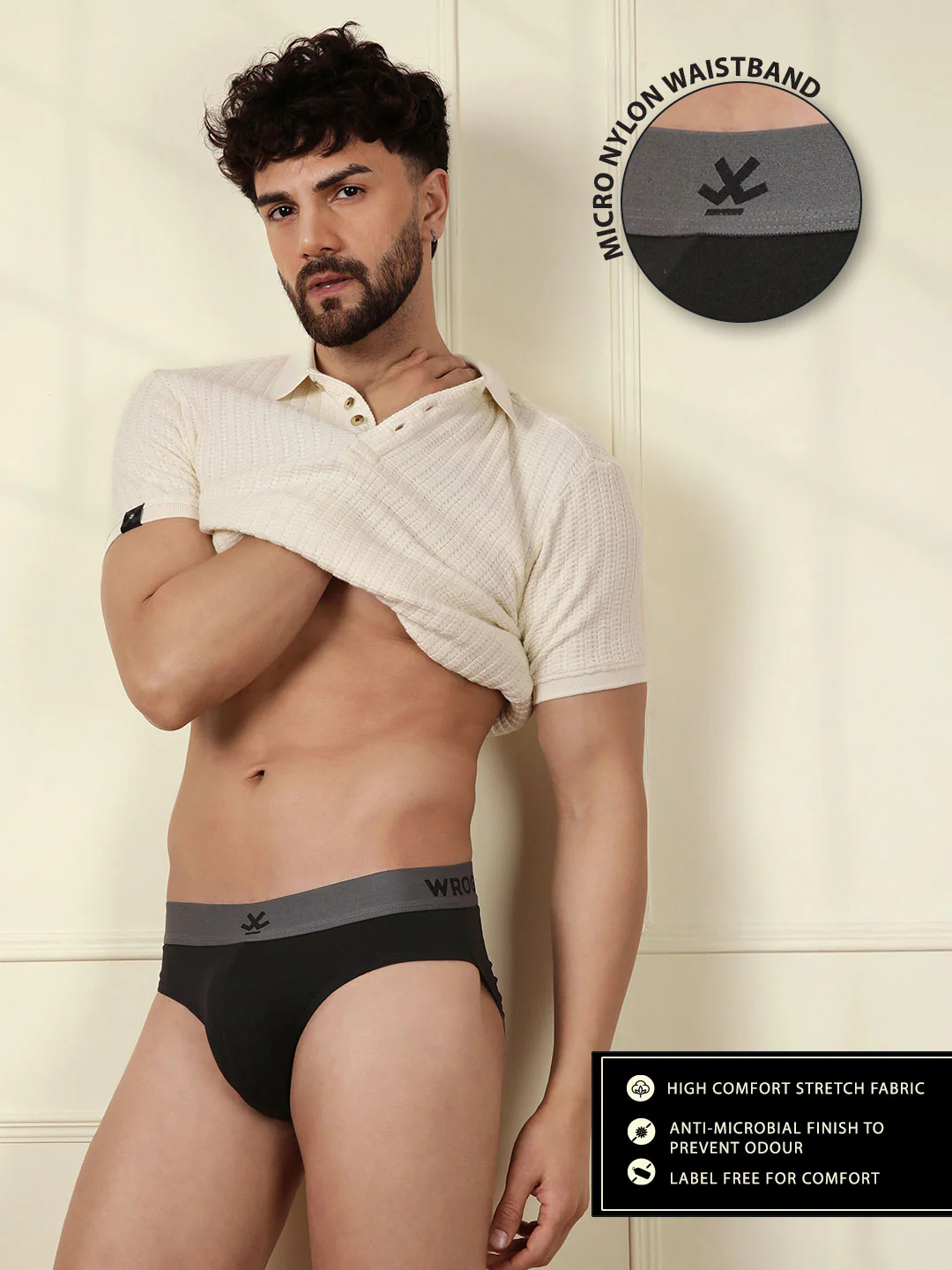 Black Comfort Stretch 1-Pack Brief - Image 2