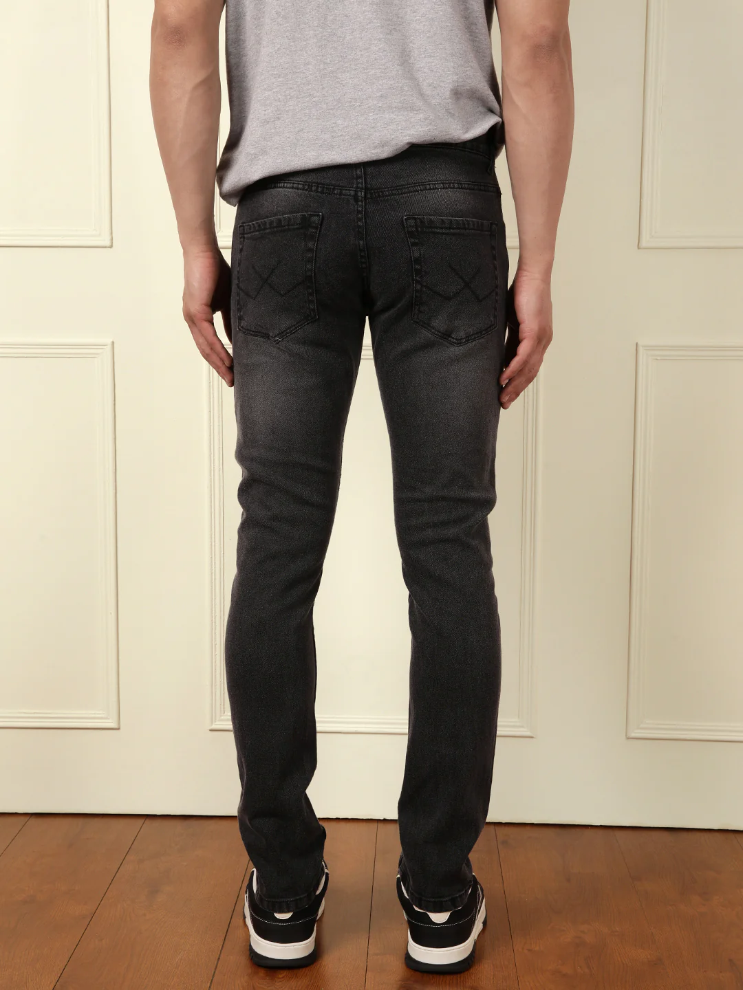 Faded Slim Fit Jeans | Black - Image 3