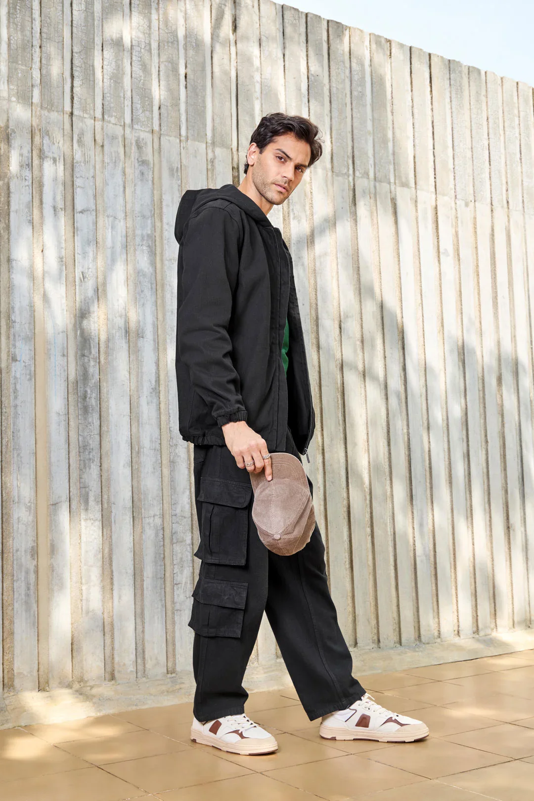 Casual Loose Fit Denim Cargo | Black - Image 2