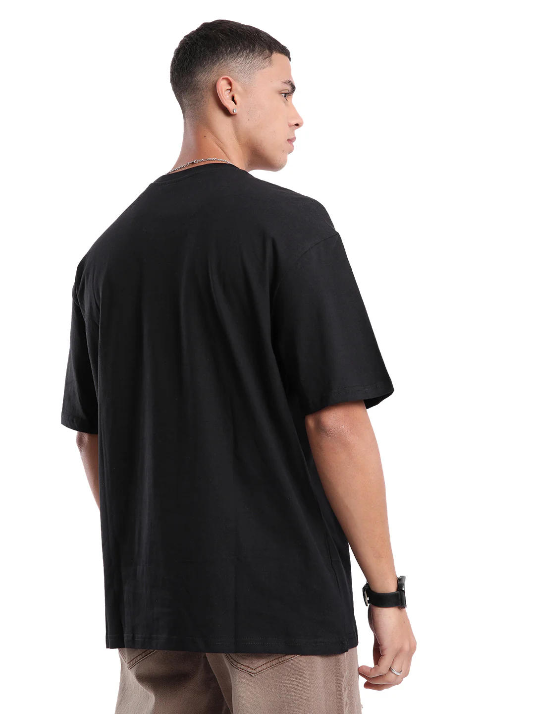 Black No Mercy Chest Printed T-Shirt - Image 3
