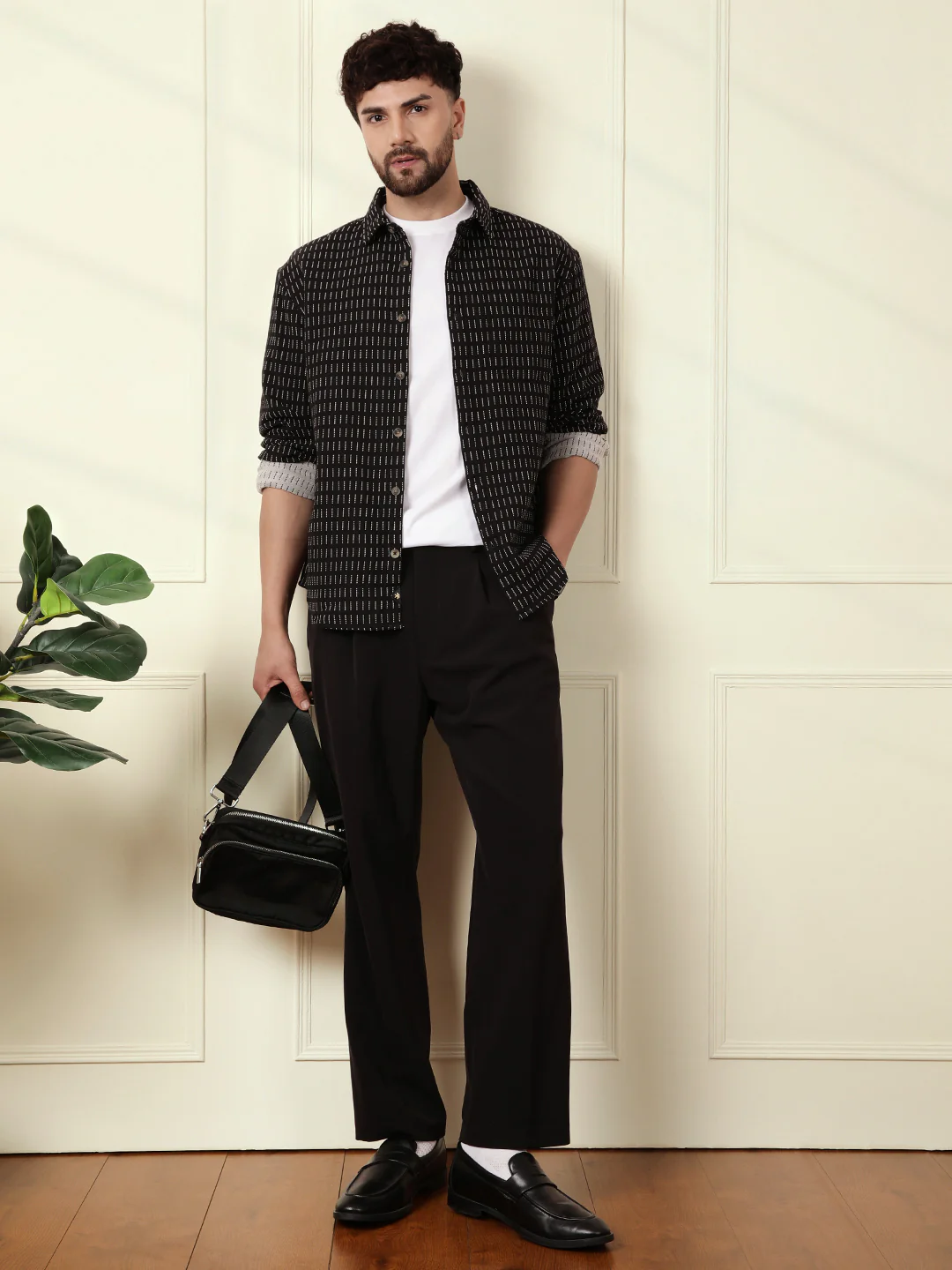 Casual Regular Fit Shacket | Black - Image 4