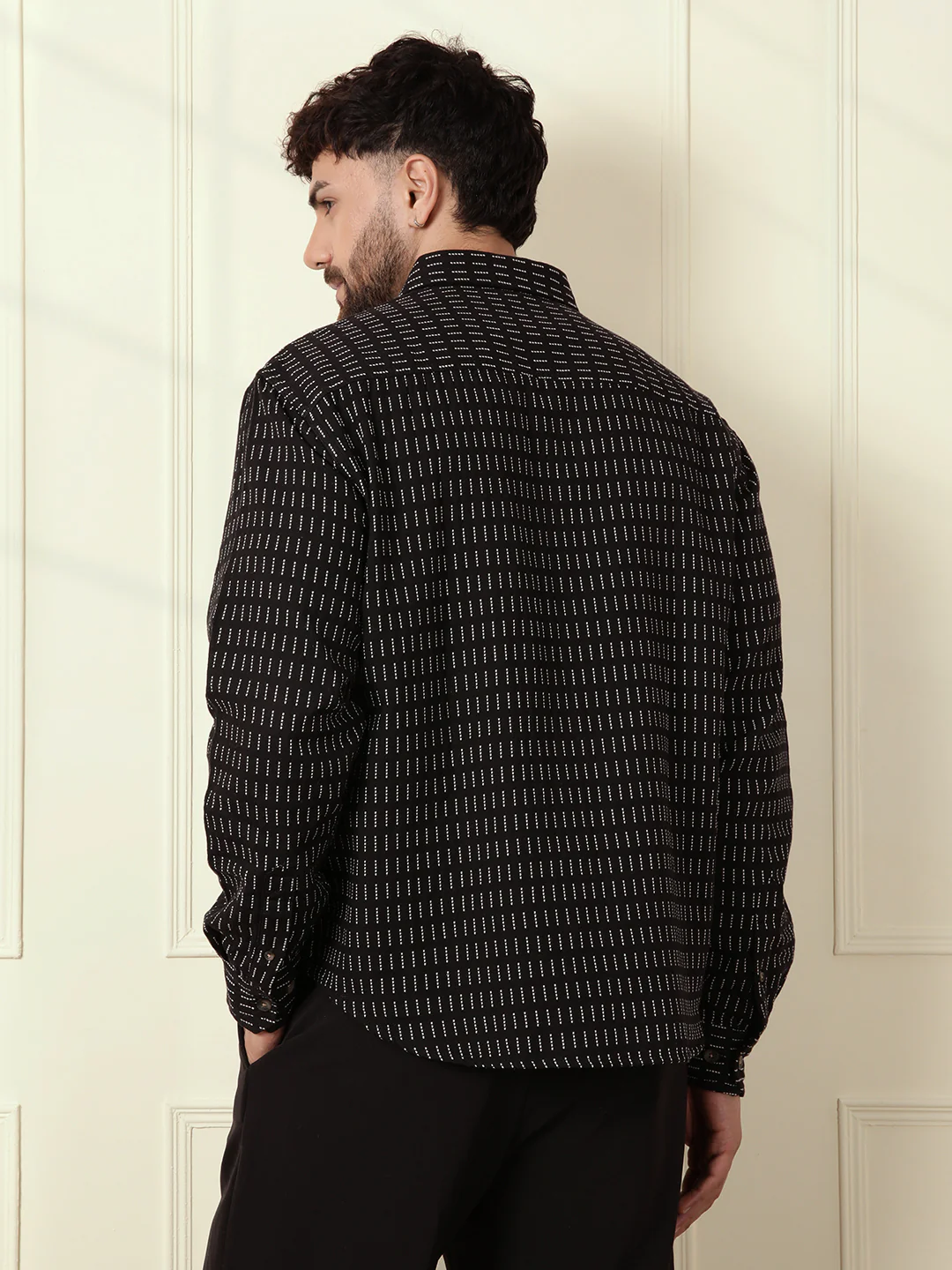 Casual Regular Fit Shacket | Black - Image 5