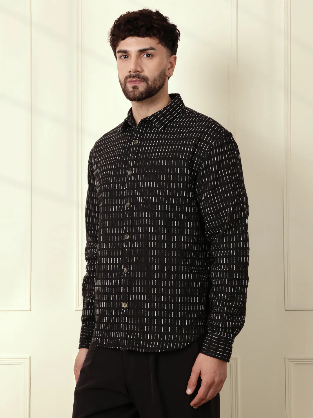 Casual Regular Fit Shacket | Black - Image 6