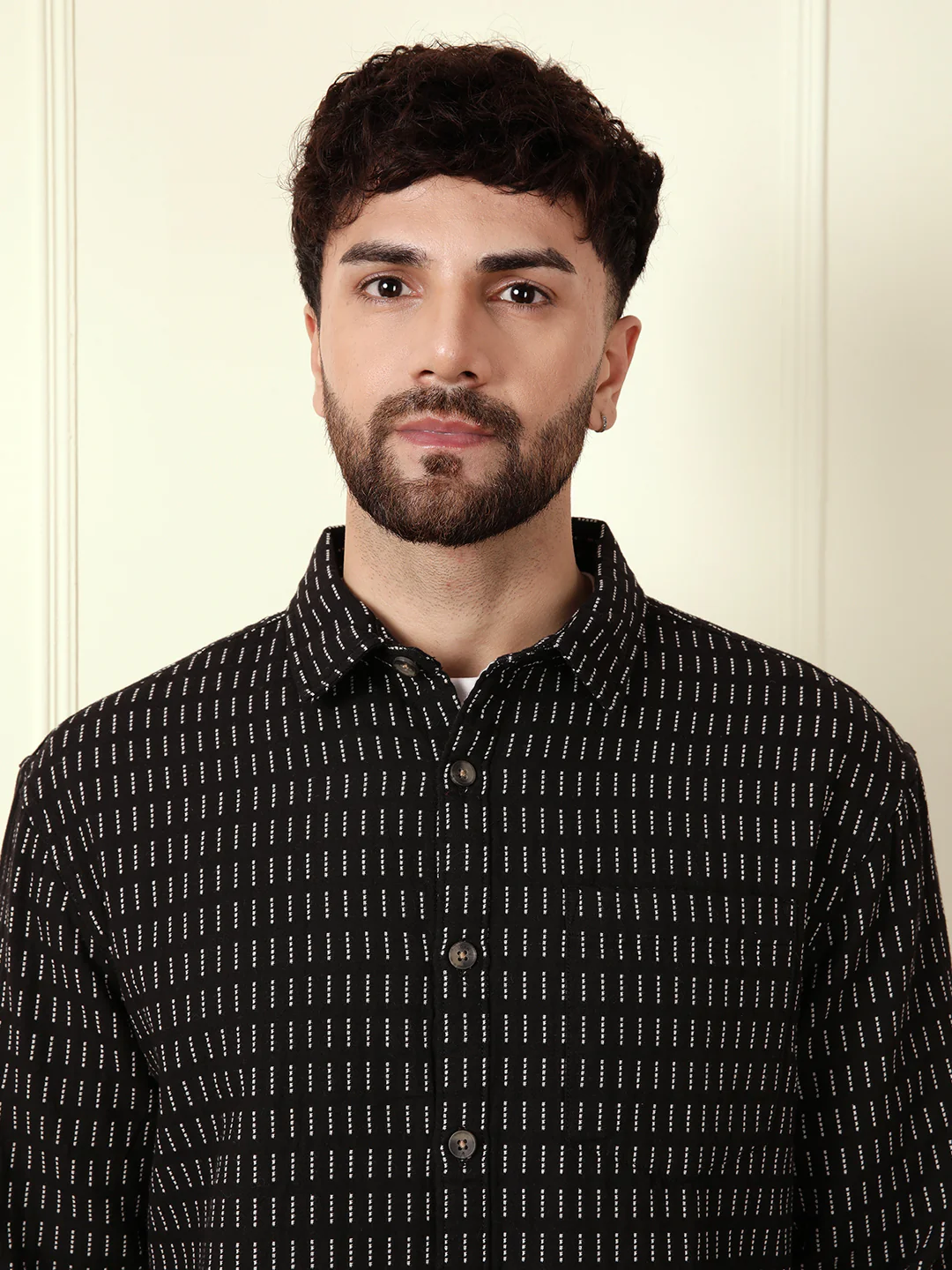 Casual Regular Fit Shacket | Black - Image 7