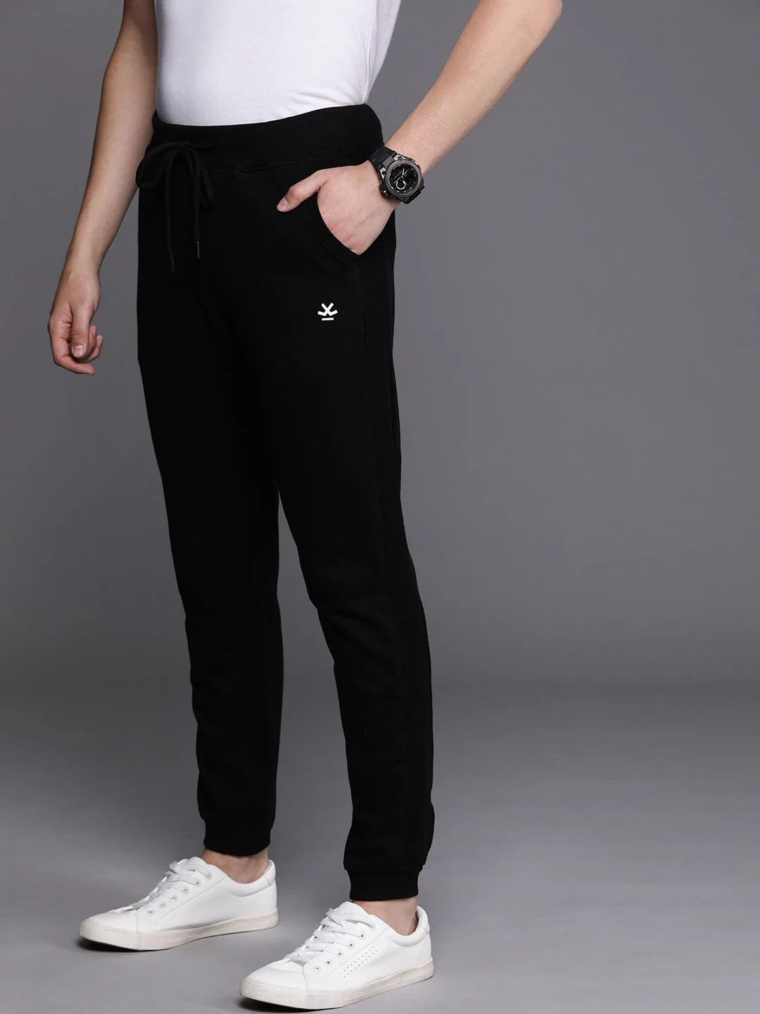 Black Solid Comfort Jogger - Image 2