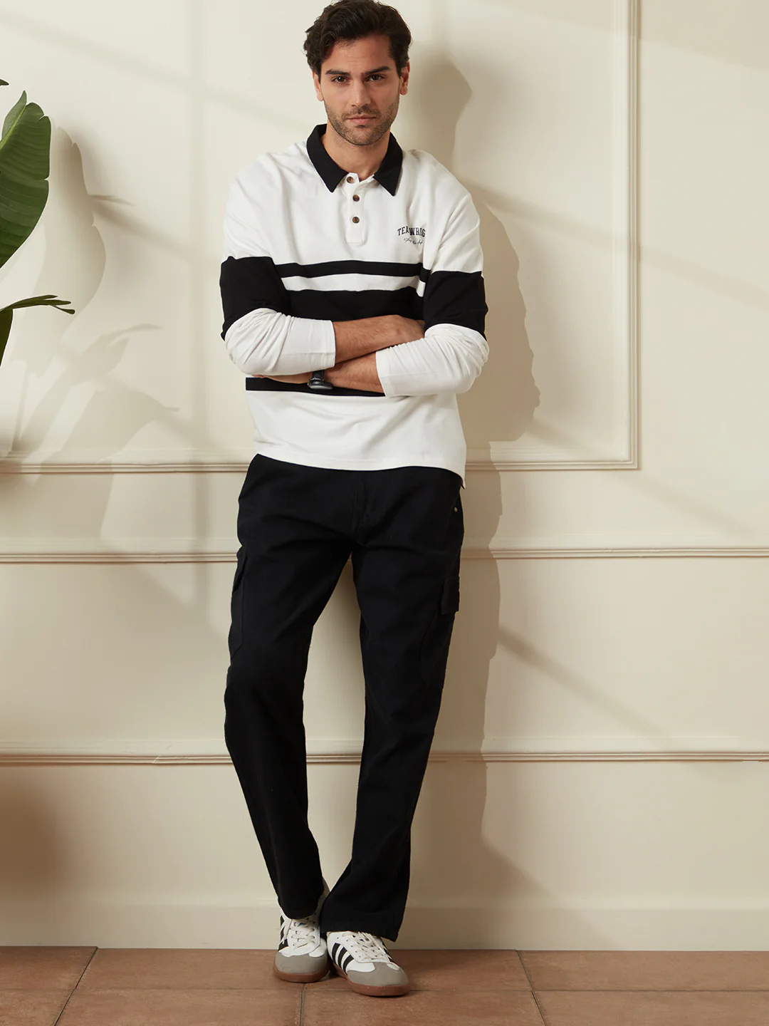 Solid Anti Fit Denim Cargo | Black - Image 2