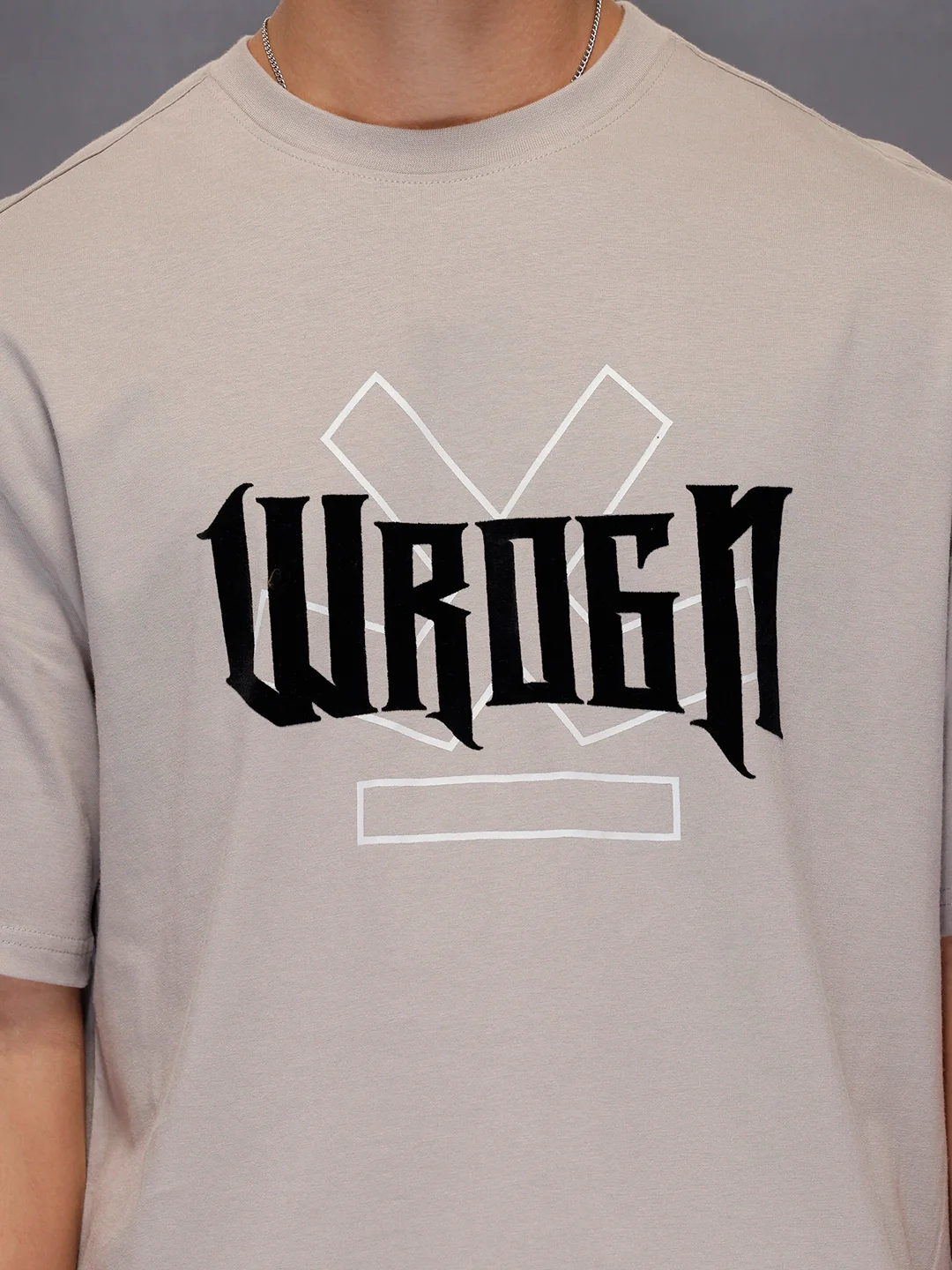 Black Street Typography Tshirt | Grey - Image 5