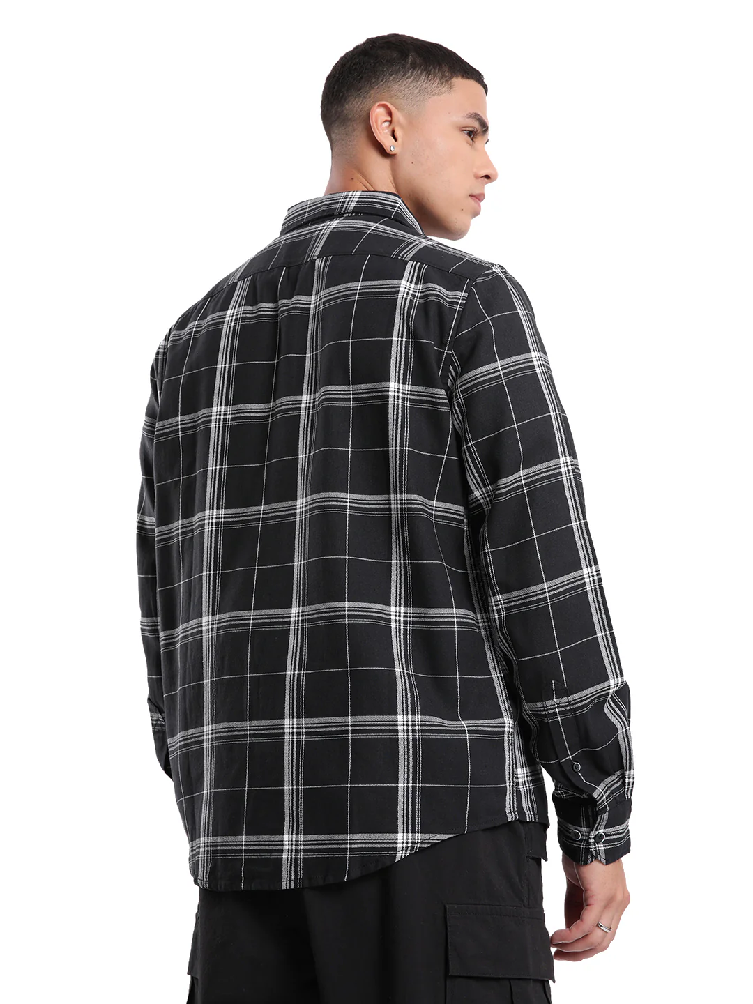 Black & White Classic Checked Shirt - Image 3
