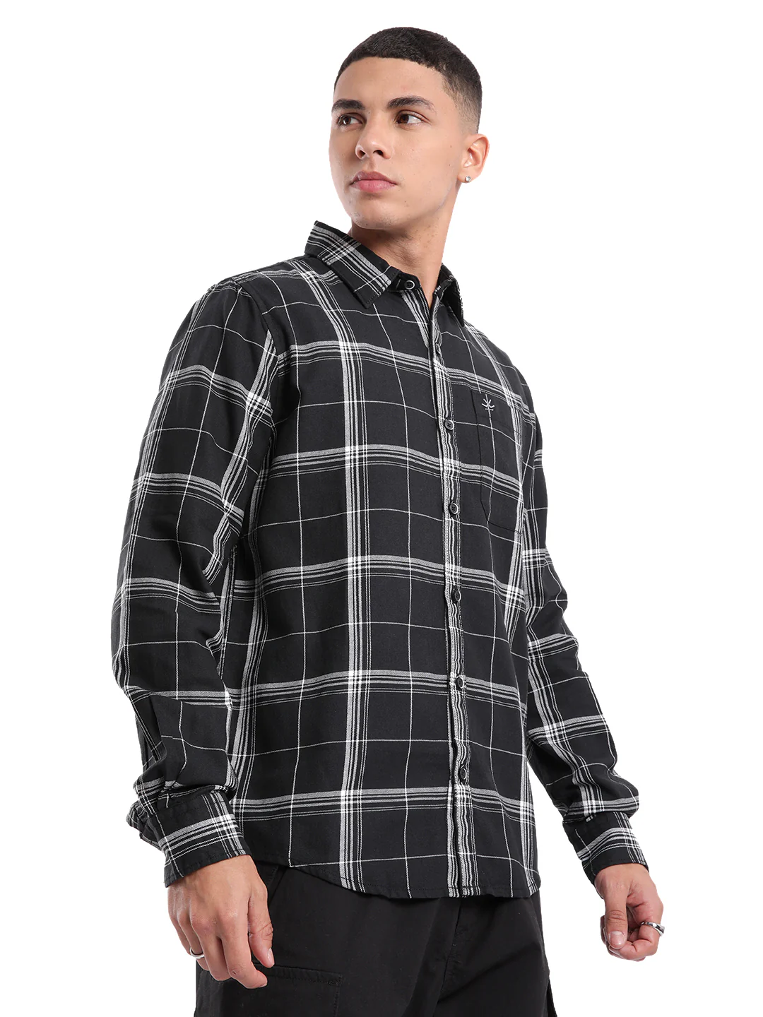 Black & White Classic Checked Shirt - Image 4