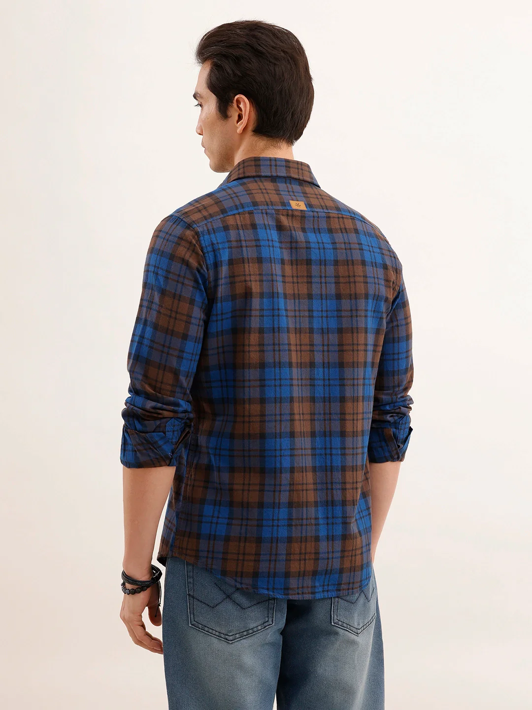 Regular Fit Checkered Shirt | Brown - Image 4