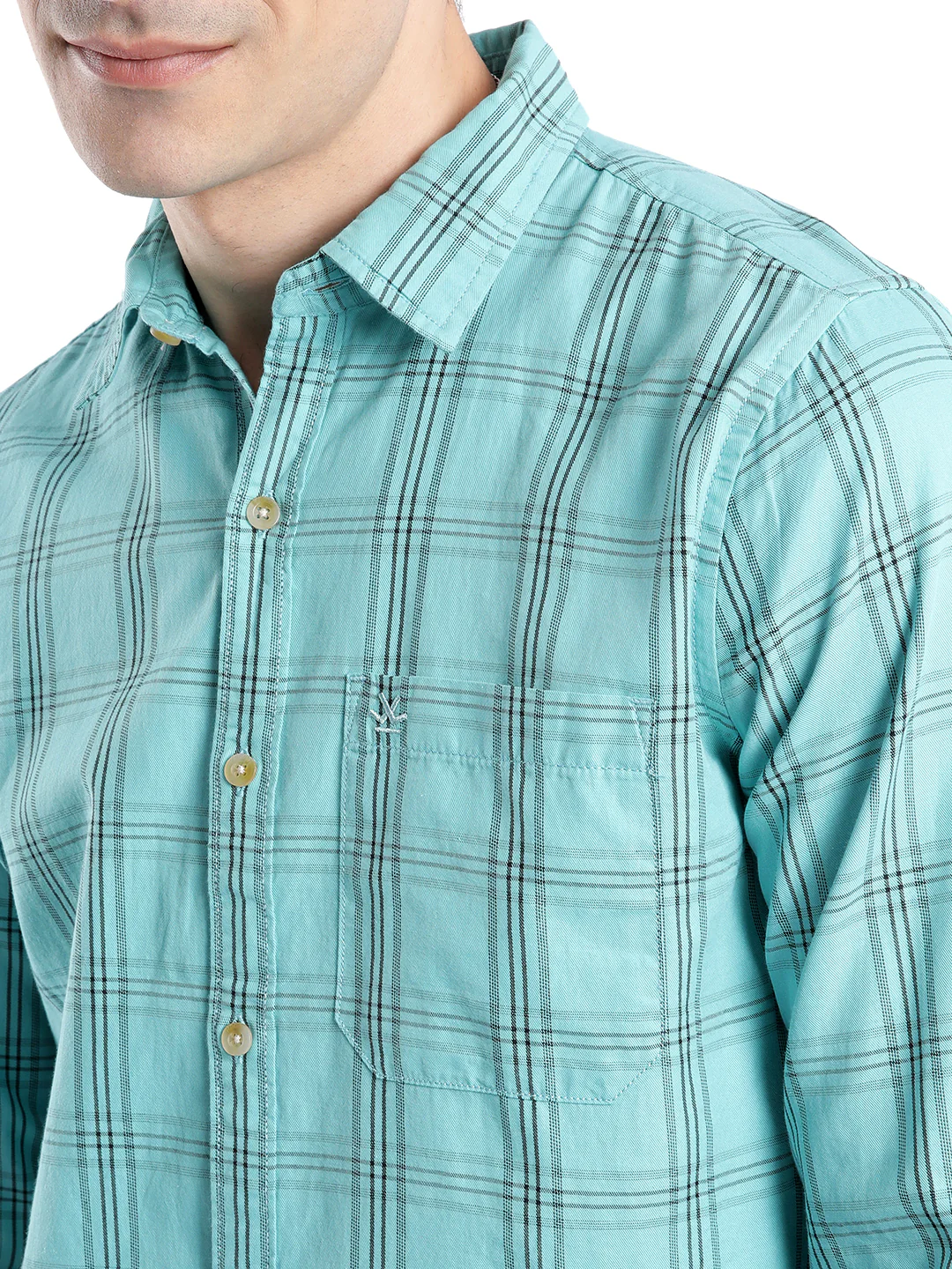 Blue Delight Casual Checked Shirt - Image 5