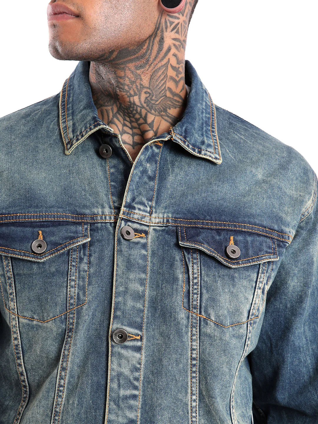 Blue Denim Trucker Jacket - Image 5