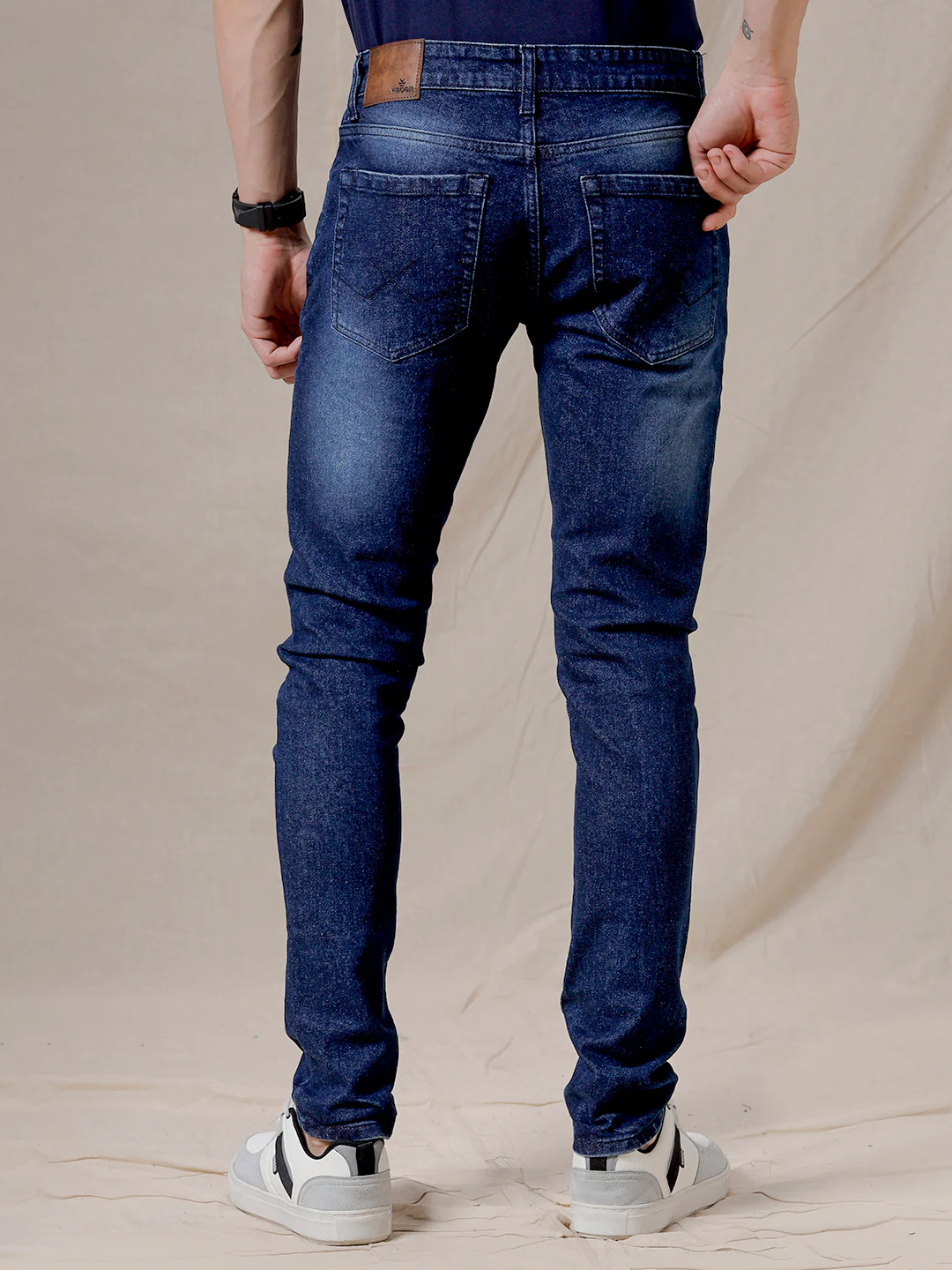 Blue Fade Tapered Jeans - Image 3