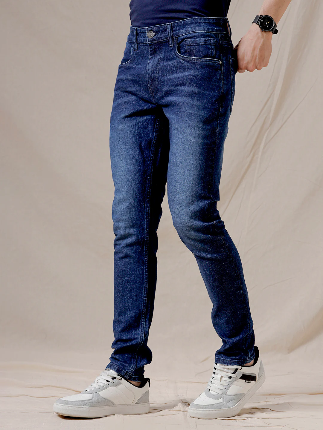 Blue Fade Tapered Jeans - Image 4