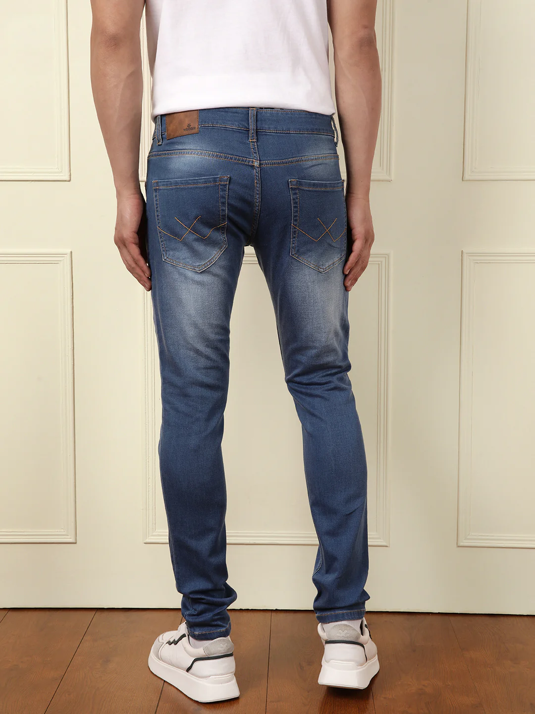 Faded Tapered Fit Jeans | Blue - Image 3