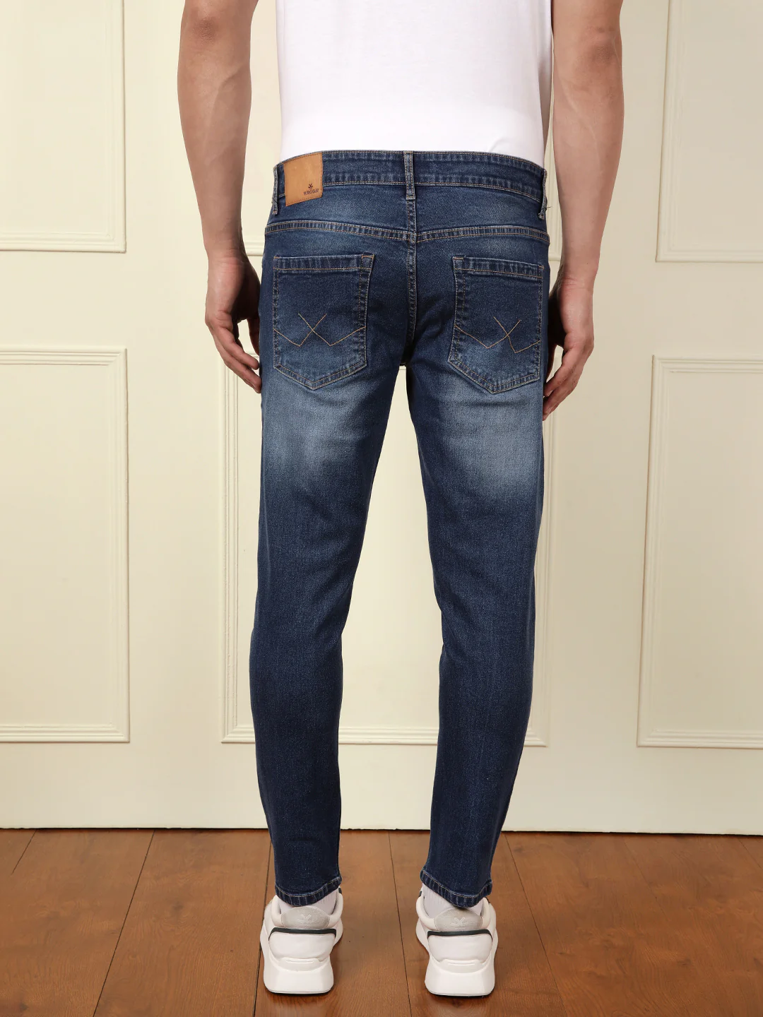 Heavy Fade Skinny Crop Jeans | Blue - Image 3