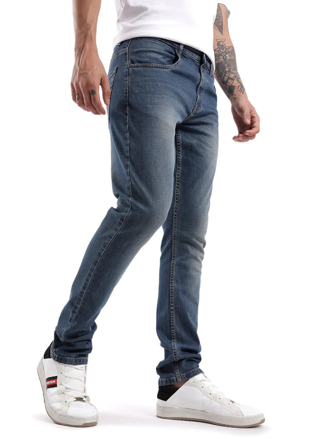 Blue Tread Five Pocket Jeans - Image 4