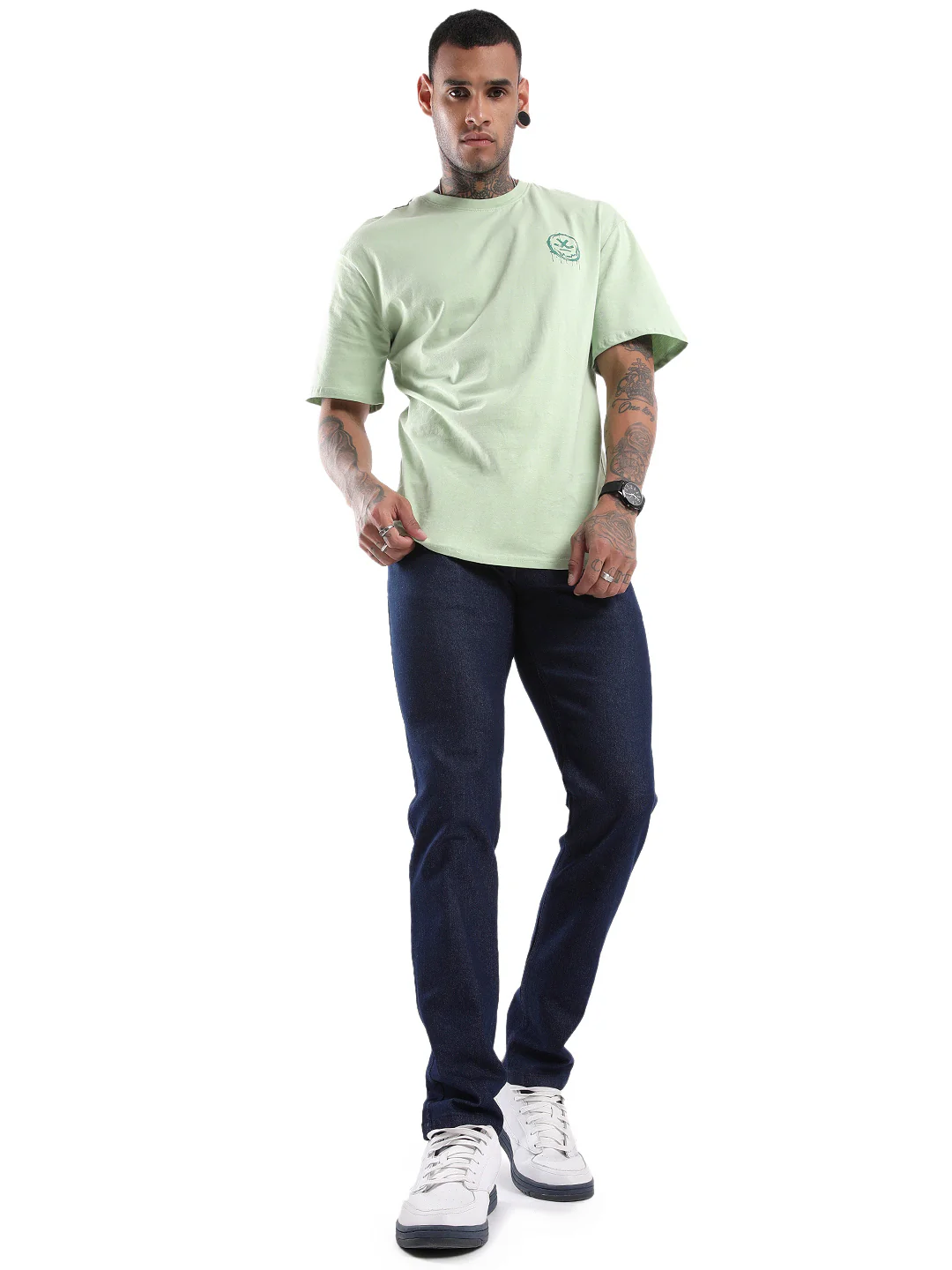 Blue Twilled Slim Fit Denim Jeans - Image 2