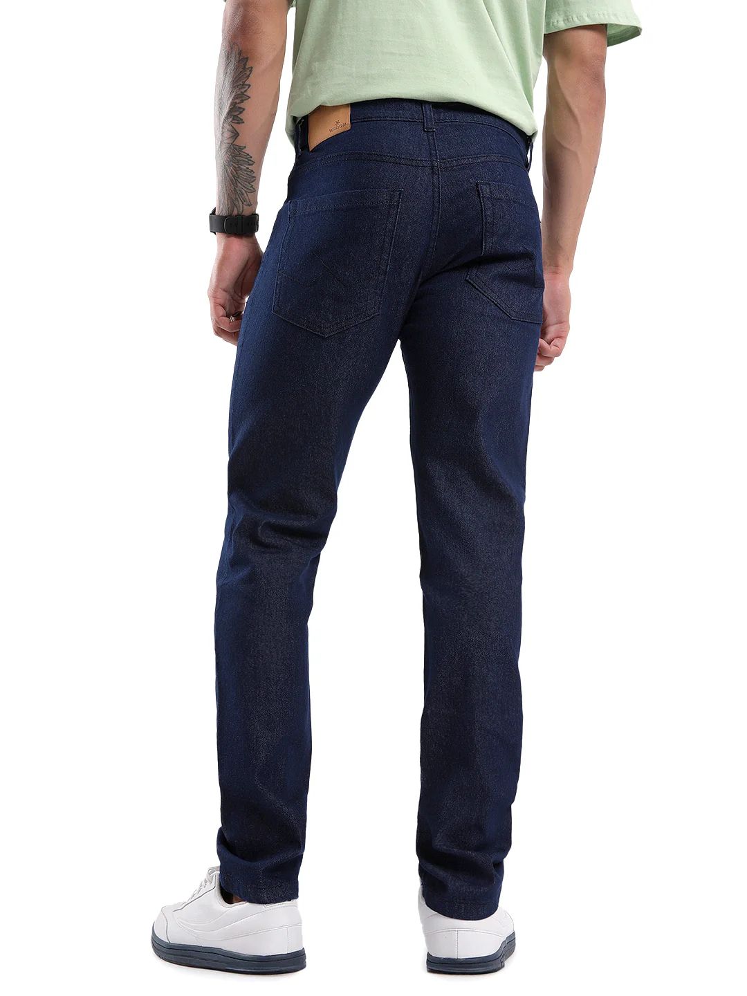 Blue Twilled Slim Fit Denim Jeans - Image 3