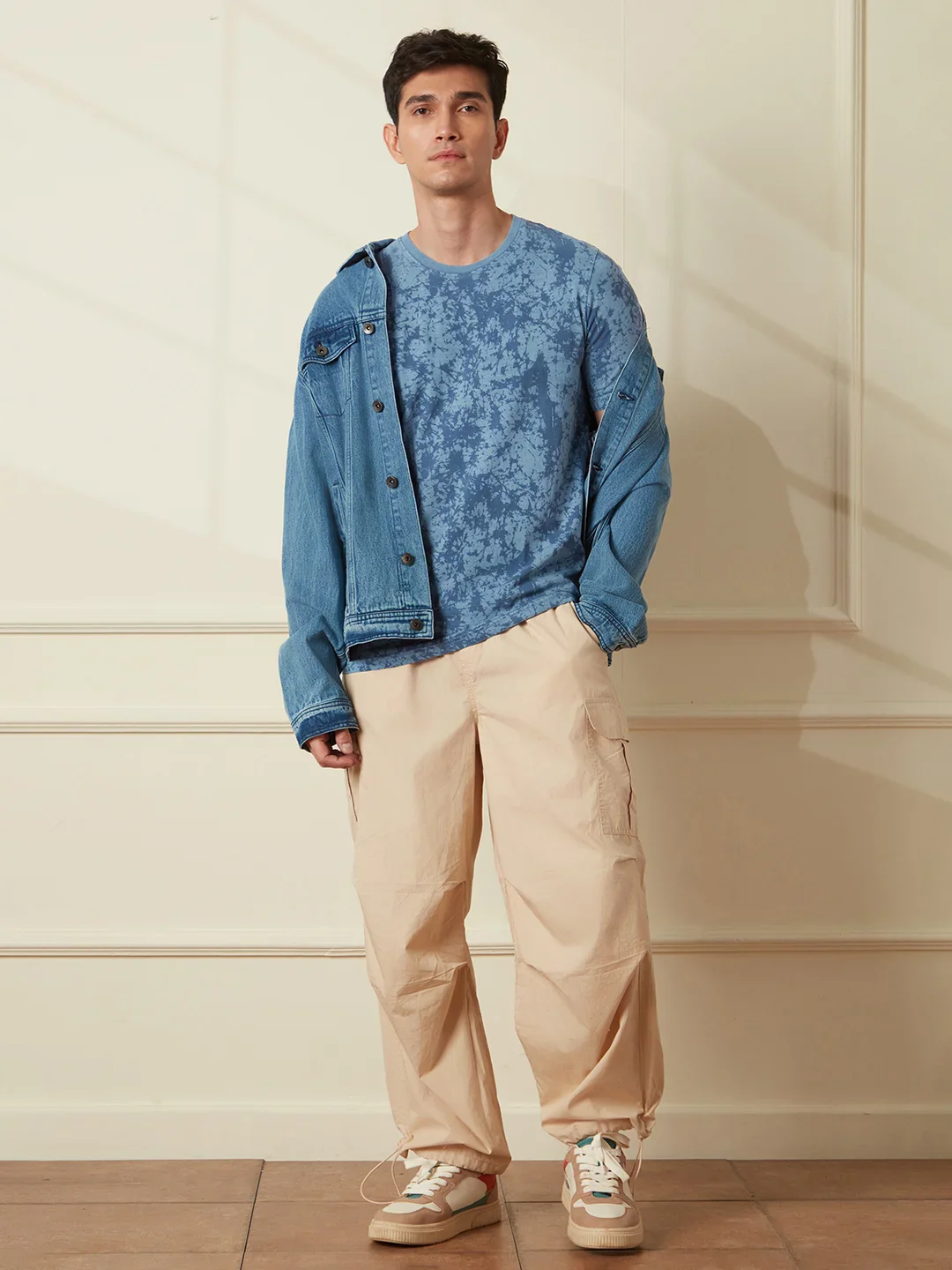 Washed Look AOP T-Shirt | Blue - Image 2