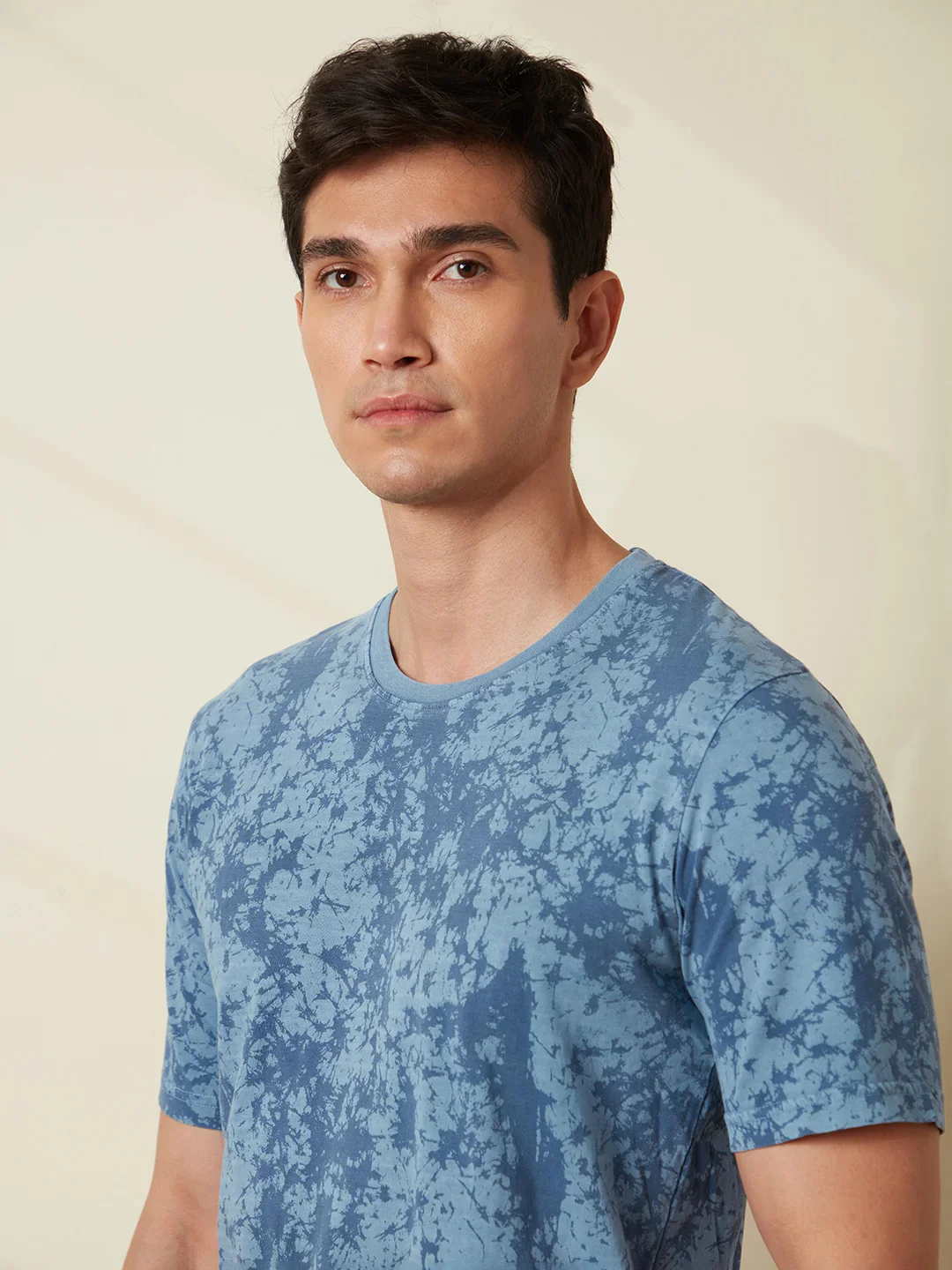Washed Look AOP T-Shirt | Blue - Image 5