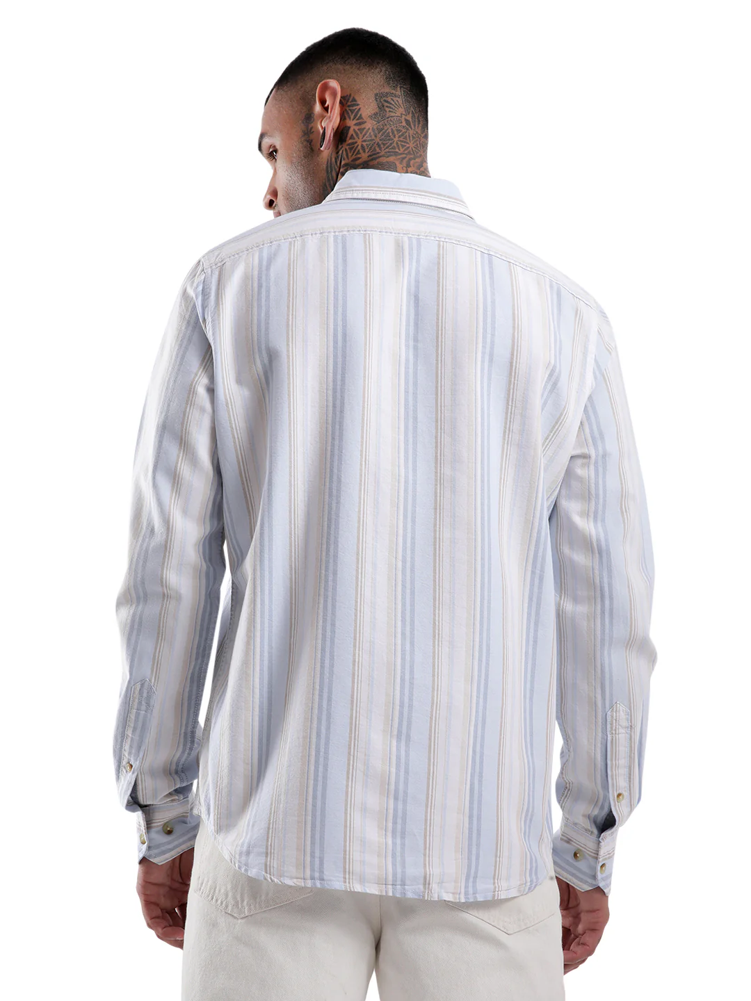Blue & White Striped Shirt - Image 3