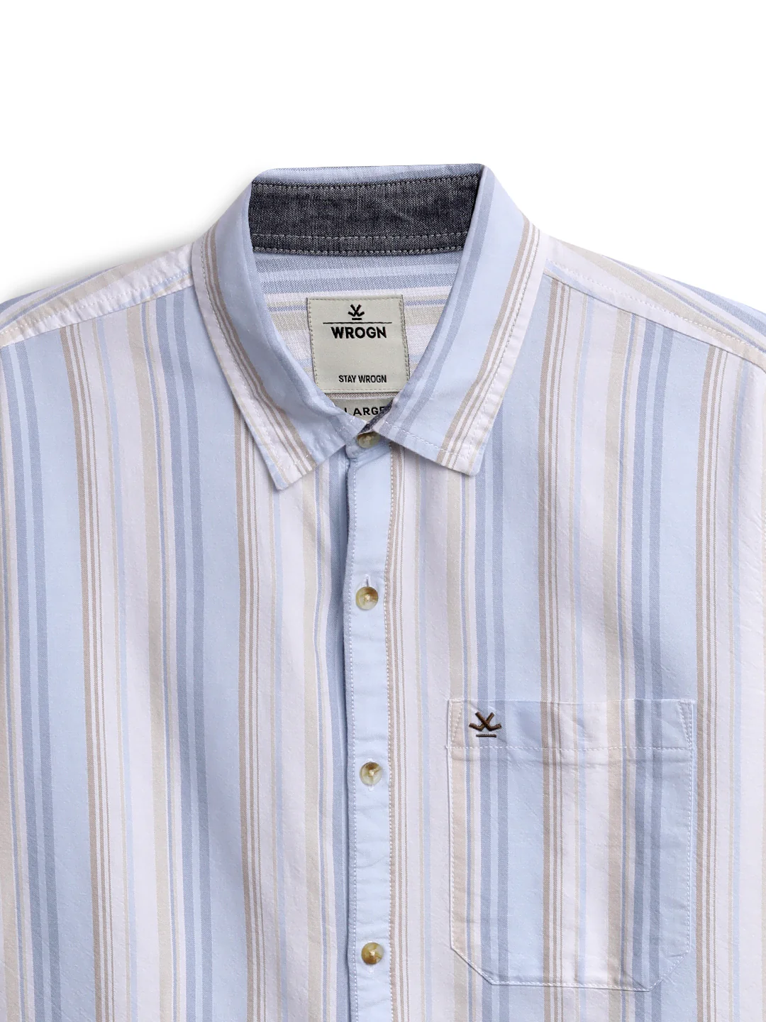 Blue & White Striped Shirt - Image 8