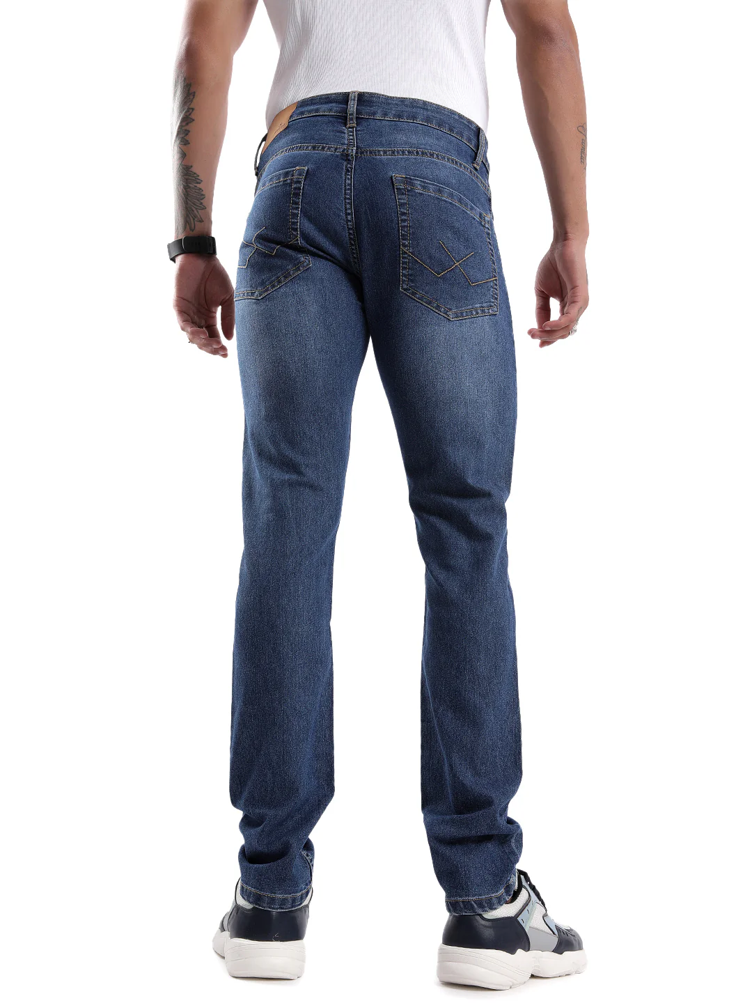 Bold Blue Heavy Duty Jeans - Image 3