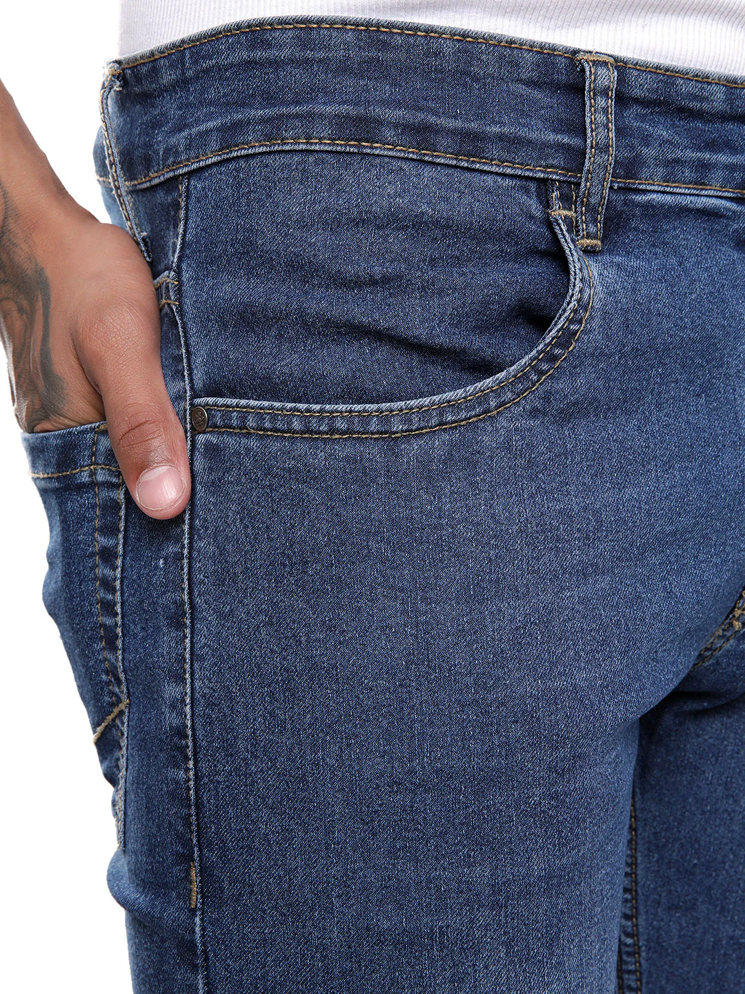 Bold Blue Heavy Duty Jeans - Image 5
