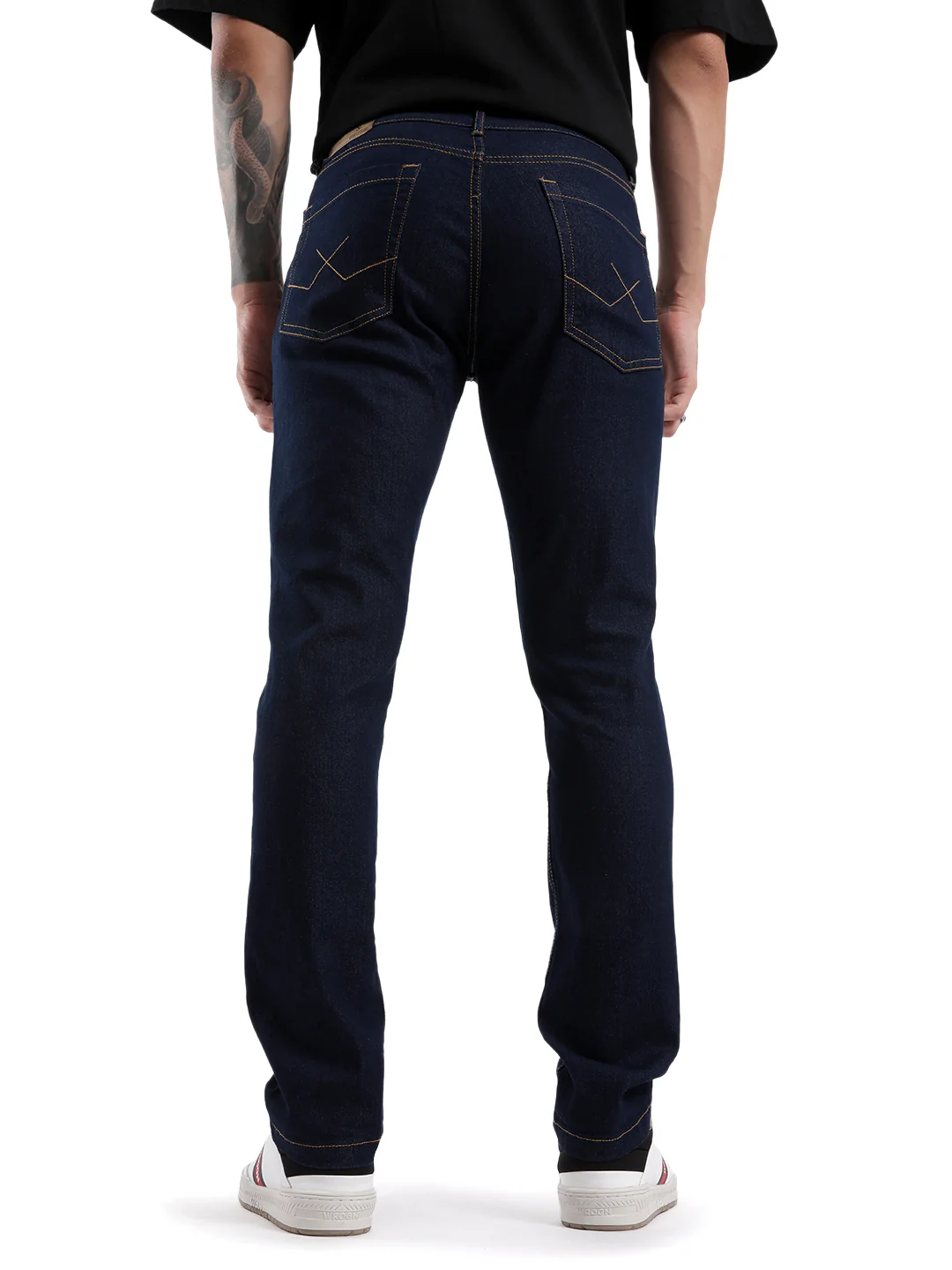 Bold Blue Slim Fit Denim Jeans - Image 3